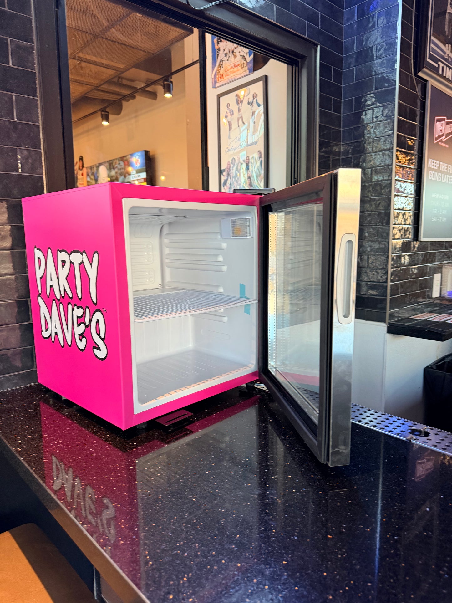 Party Dave's Pink Mini Fridge